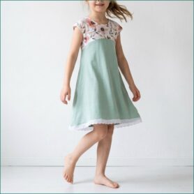 Hängerchen Türkis Blumen